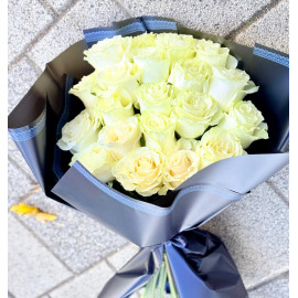 Buchet  Funerar 20 trandafiri albi F276